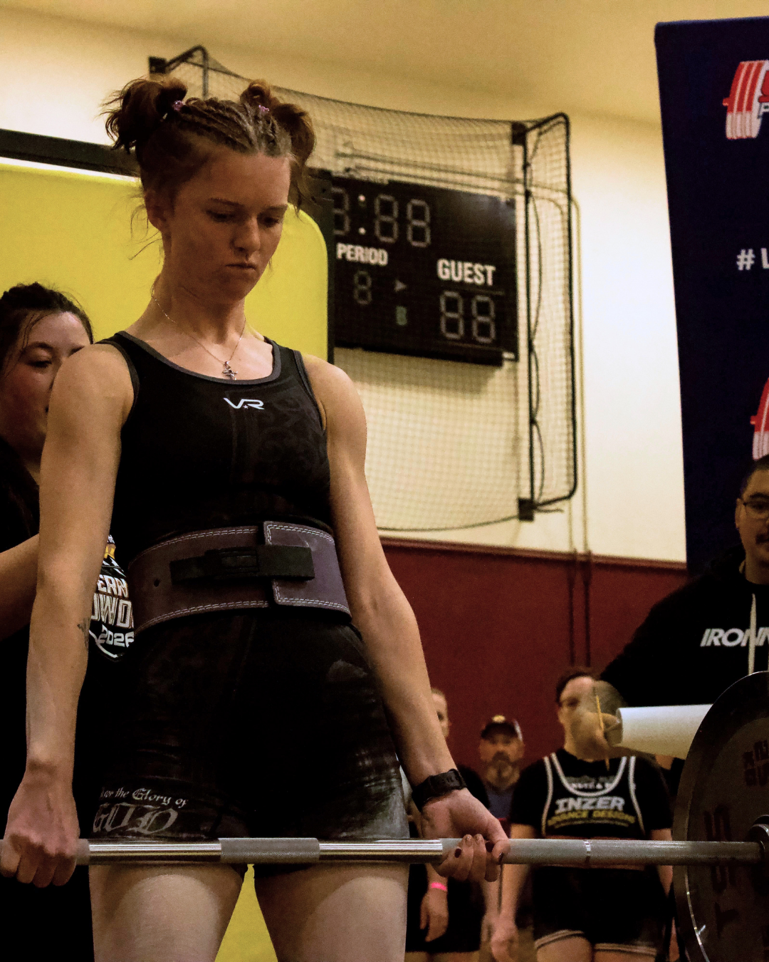 Karissa Riggs competing on the platform